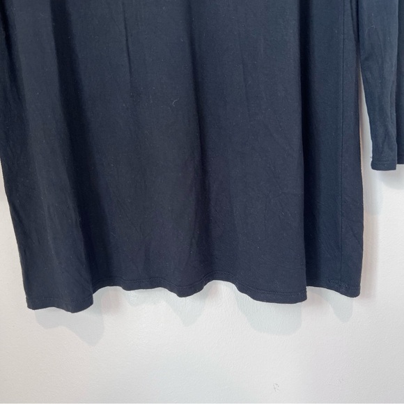 Soma Women's Black Super Soft Long Sleeve Tunic Top Shirt Neck Detail Medium - Picture 6 of 16